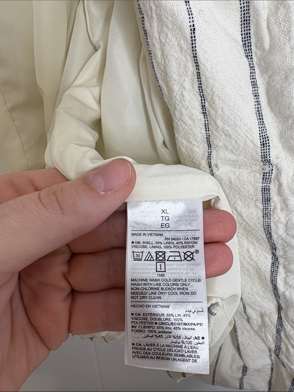 Old Navy Blazer Womens Extra Large Linen Blend Double Breasted Coastal Office - Picture 6 of 10